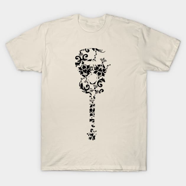 Floral Guitar T-Shirt by Analog Designs